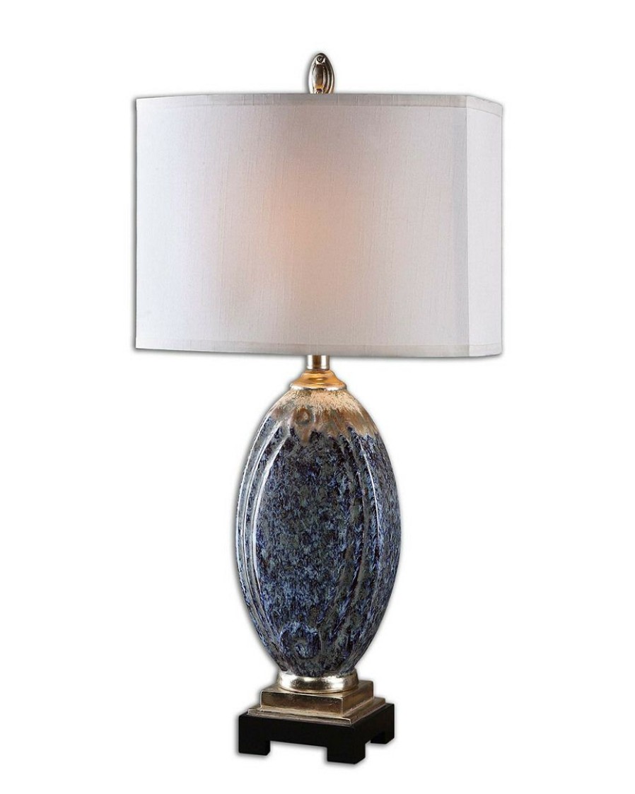 Table & Desk Lamps * | Uttermost Blue Latah Lamp Home Table & Desk Lamps