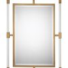 Mirrors & Wall Art * | Uttermost Balkan Modern Gold Wall Mirror Home Mirrors & Wall Art