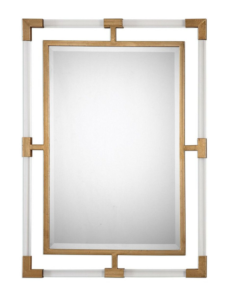 Mirrors & Wall Art * | Uttermost Balkan Modern Gold Wall Mirror Home Mirrors & Wall Art