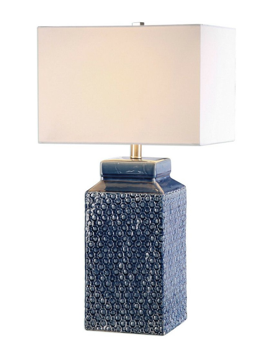 Table & Desk Lamps * | Uttermost Pero Sapphire Blue Lamp Home Table & Desk Lamps