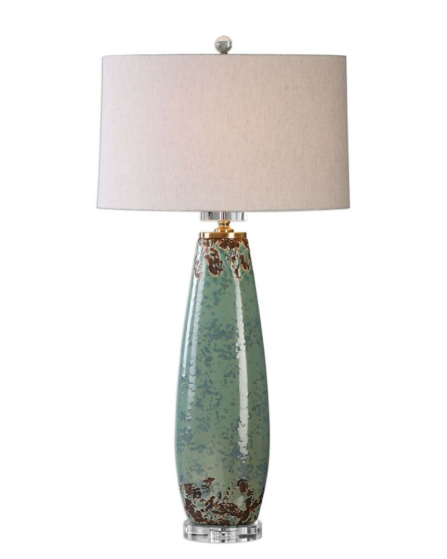 Table & Desk Lamps * | Uttermost Rovasenda Mint Green Table Lamp Home Table & Desk Lamps