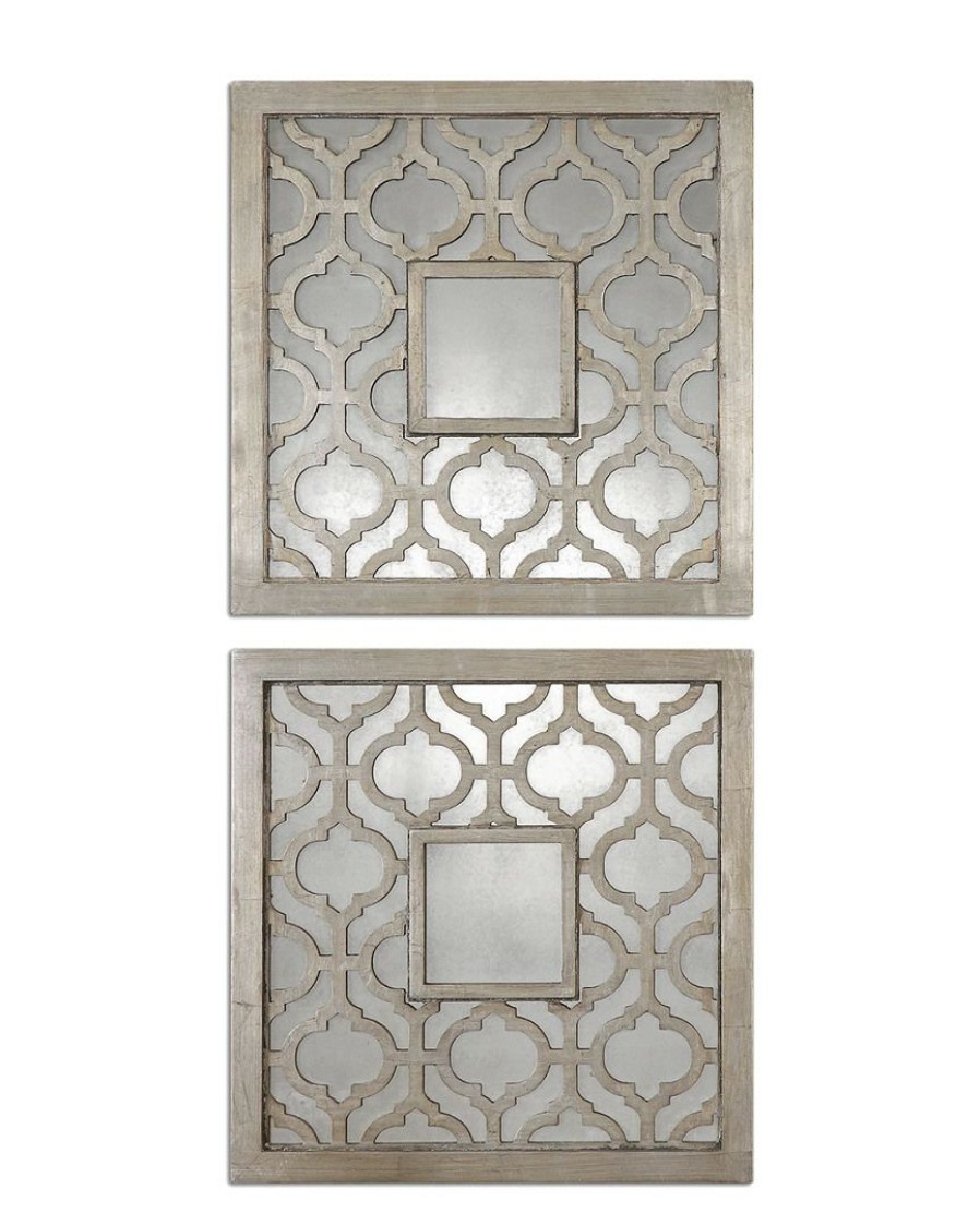 Mirrors & Wall Art * | Set Of 2 Uttermost Sorbolo Squares Decorative Mirror Home Mirrors & Wall Art