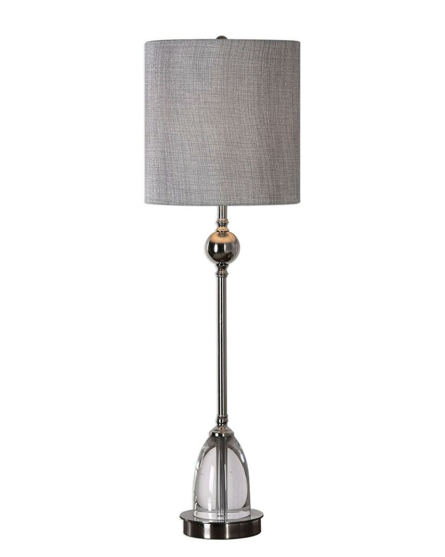 Table & Desk Lamps * | Uttermost Gallo Nickel Buffet Lamp Home Table & Desk Lamps