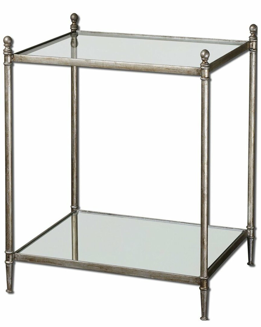 End & Side Tables * | Uttermost Gannon Mirrored Glass End Table Home End & Side Tables