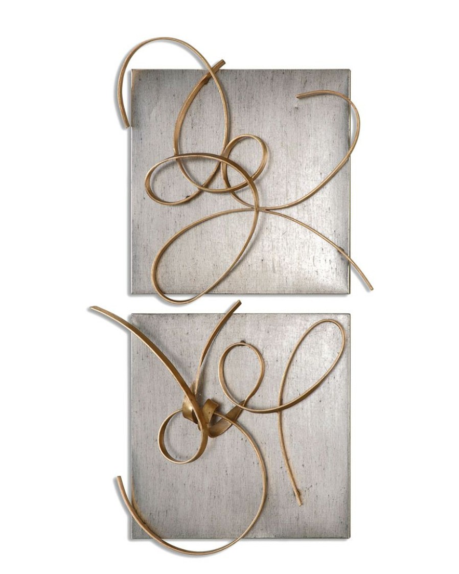 Mirrors & Wall Art * | Set Of 2 Uttermost Harmony Metal Wall Art, Home Mirrors & Wall Art