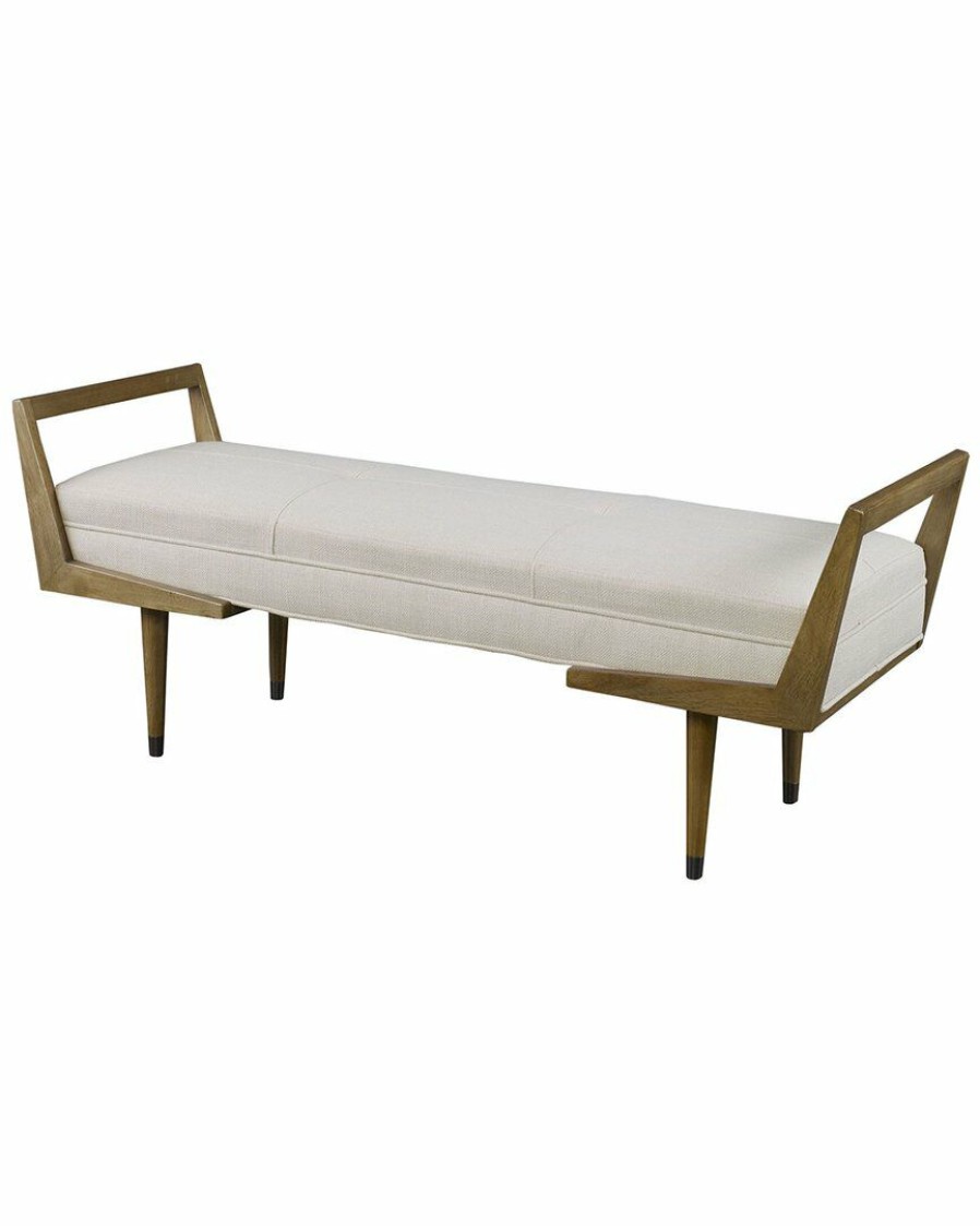 Accent Chairs * | Uttermost Waylon Modern Ivory Bench Home Accent Chairs