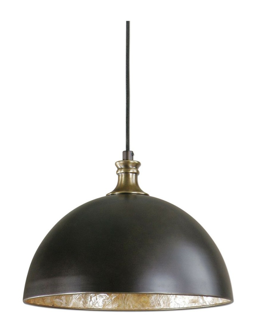 Ceiling Lighting * | Uttermost Placuna 1 Light Bronze Pendant Home Ceiling Lighting