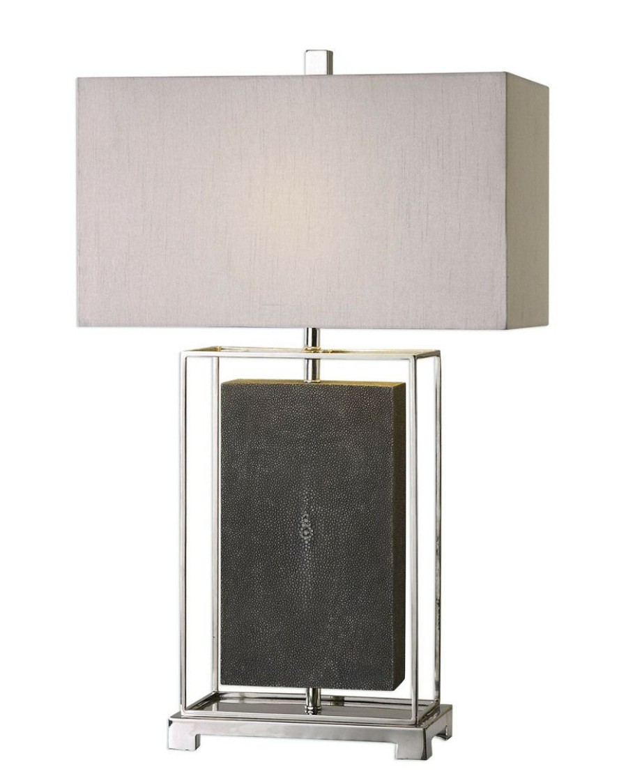 Table & Desk Lamps * | Uttermost Sakana Gray Textured Table Lamp Home Table & Desk Lamps