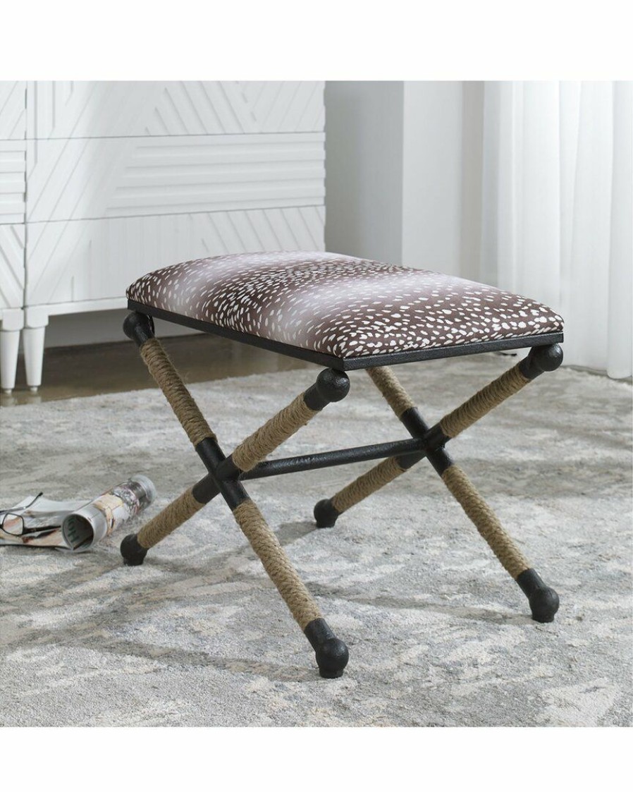 Accent Chairs * | Uttermost Fawn Small Bench Home Accent Chairs