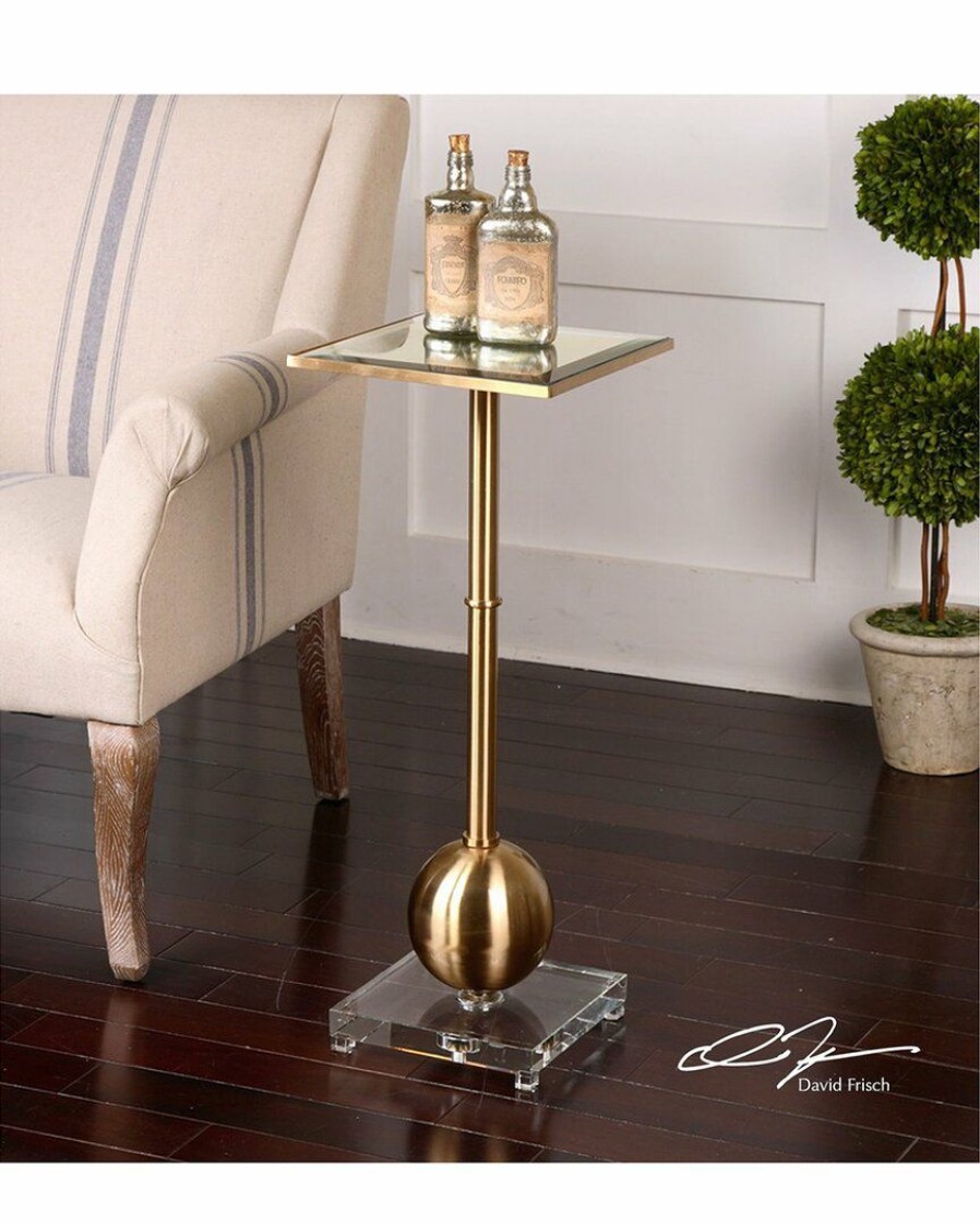 End & Side Tables * | Uttermost Laton Mirrored Accent Table Home End & Side Tables