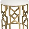 Accent Chairs * | Uttermost Trellis Geometric Accent Stool Home Accent Chairs