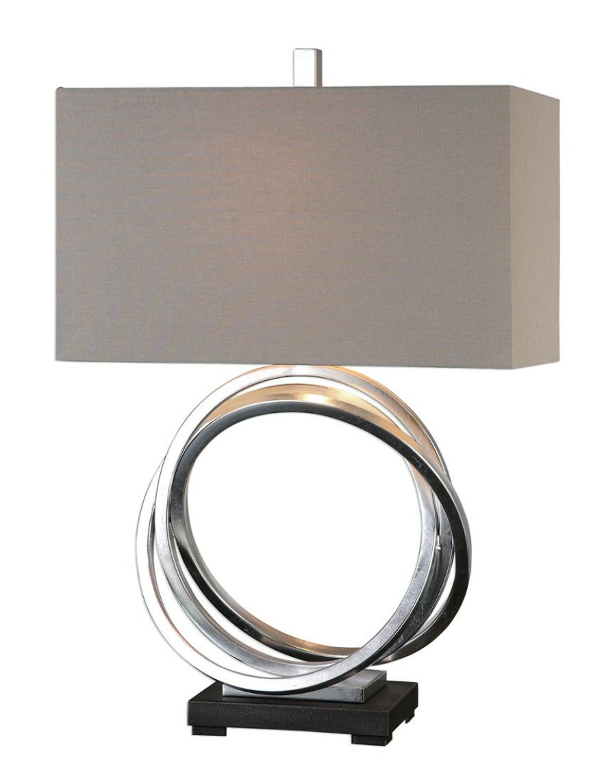 Table & Desk Lamps * | Uttermost Soroca Silver Rings Lamp Home Table & Desk Lamps