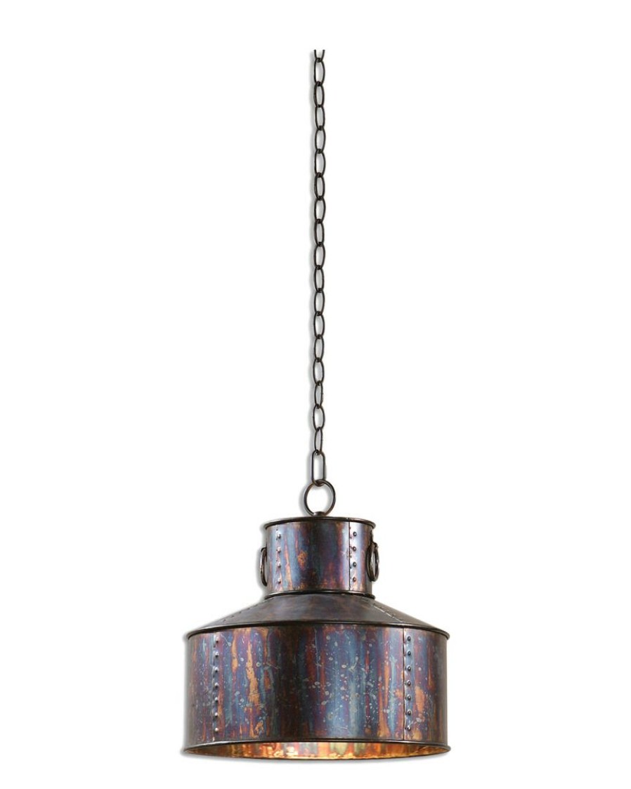 Ceiling Lighting * | Uttermost Giaveno 1 Light Oxidized Bronze Pendant Home Ceiling Lighting