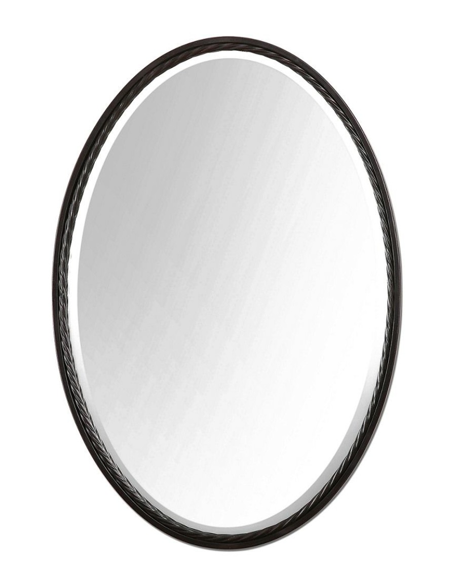 Mirrors & Wall Art * | Uttermost Casalina Oil Rubbed Bronze Oval Mirror Home Mirrors & Wall Art