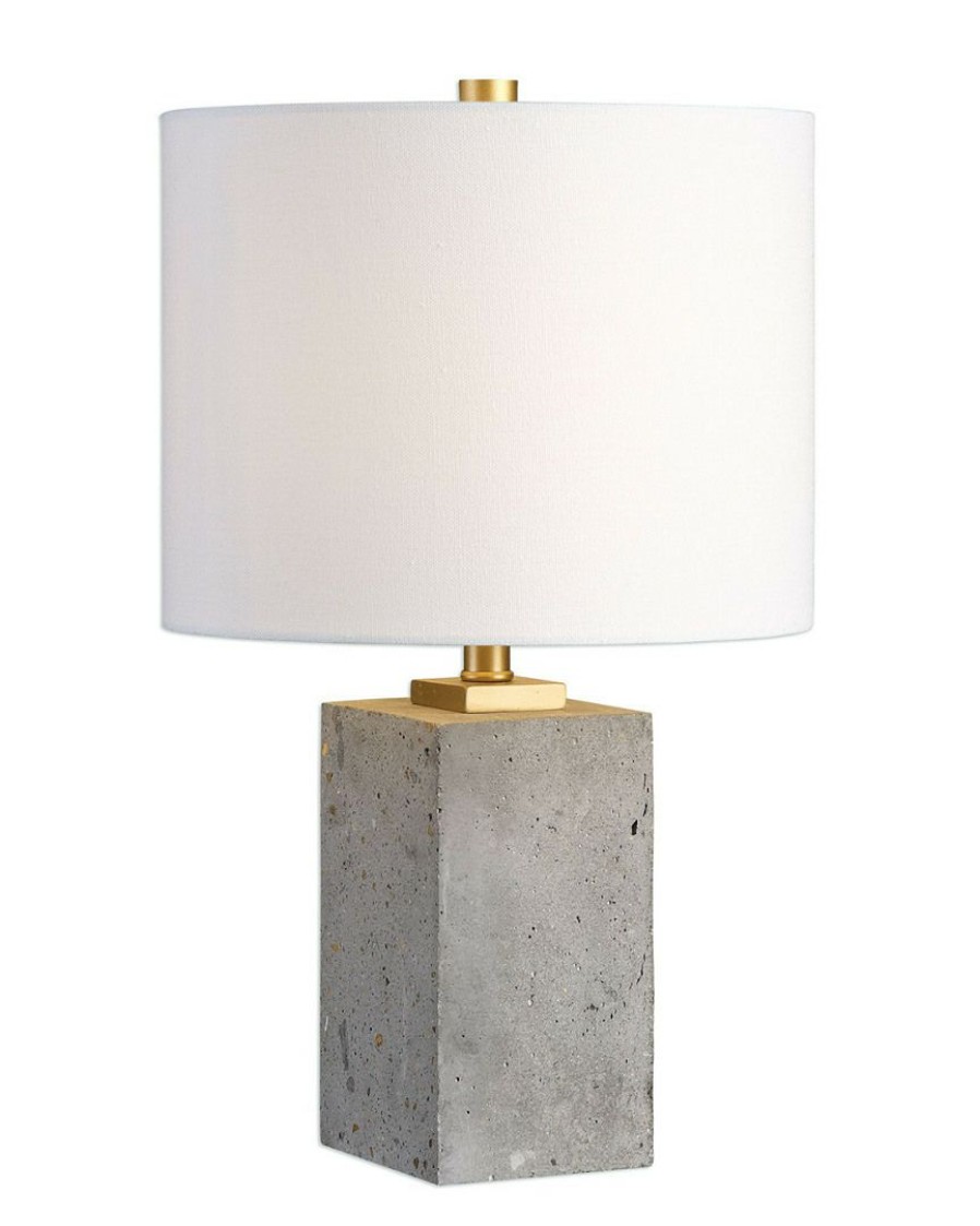 Table & Desk Lamps * | Uttermost Drexel Concrete Block Lamp Home Table & Desk Lamps