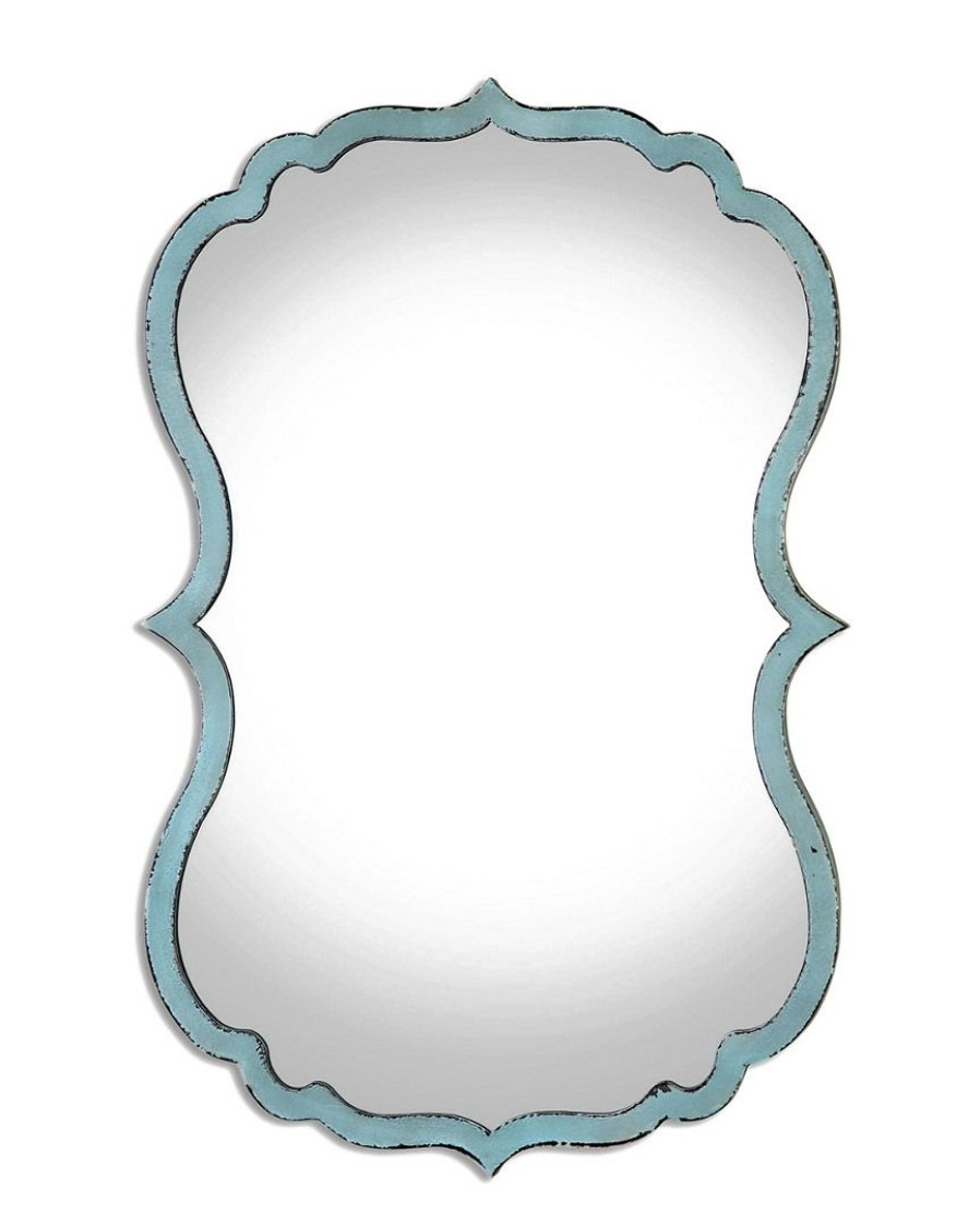 Mirrors & Wall Art * | Uttermost Nicola Light Blue Mirror Home Mirrors & Wall Art