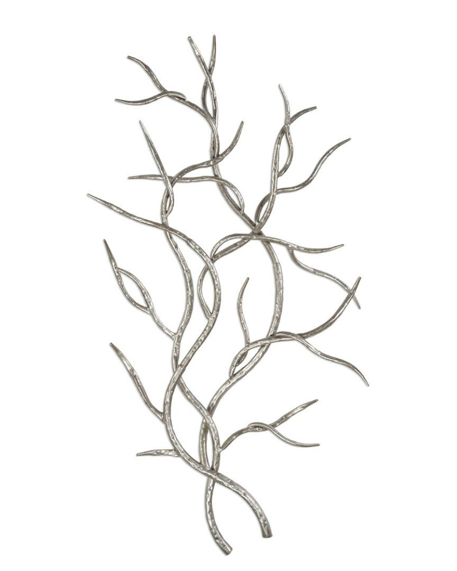 Mirrors & Wall Art * | Set Of 2 Uttermost Silver Branches Wall Art Home Mirrors & Wall Art