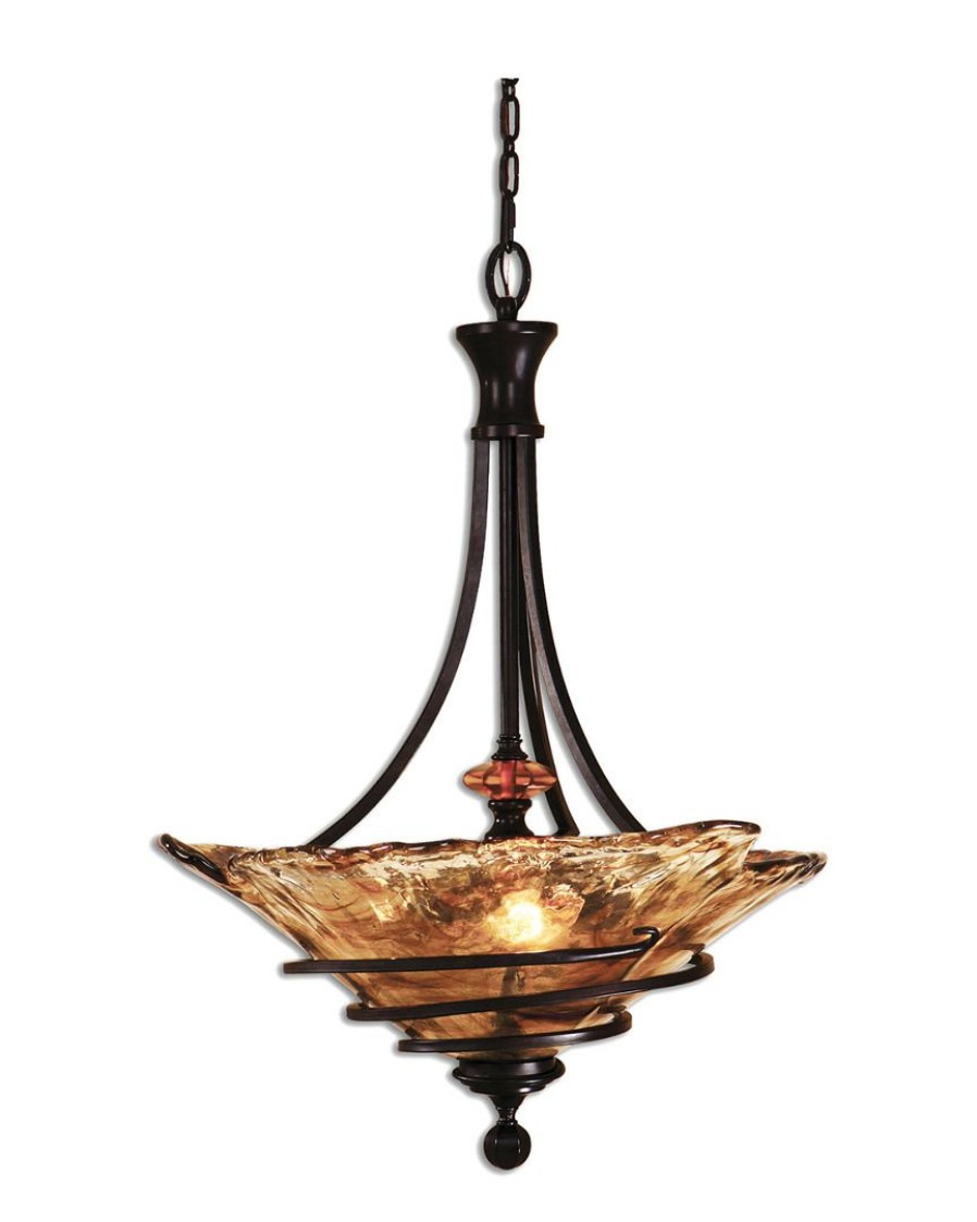 Ceiling Lighting * | Uttermost Vitalia 3-Light Oil Rubbed Bronze Pendant Home Ceiling Lighting