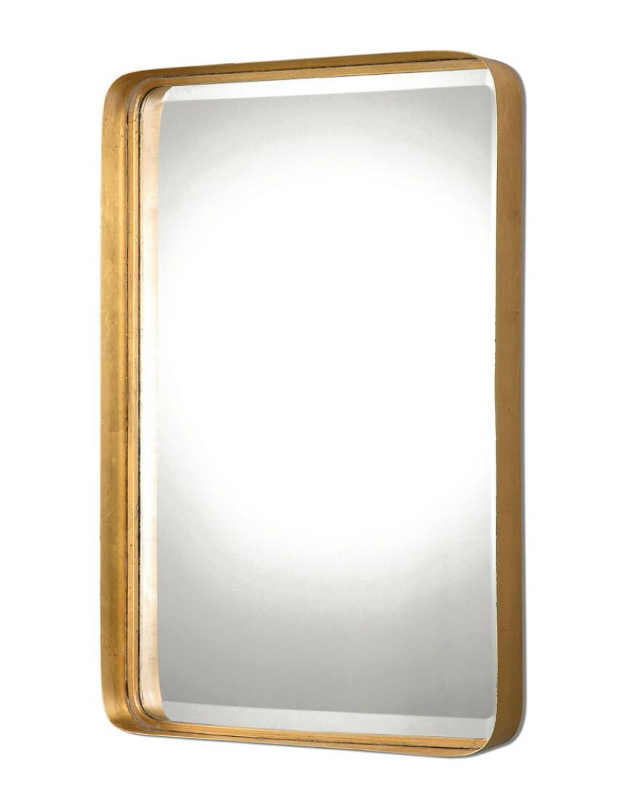 Mirrors & Wall Art * | Uttermost Crofton Antique Gold Mirror Home Mirrors & Wall Art