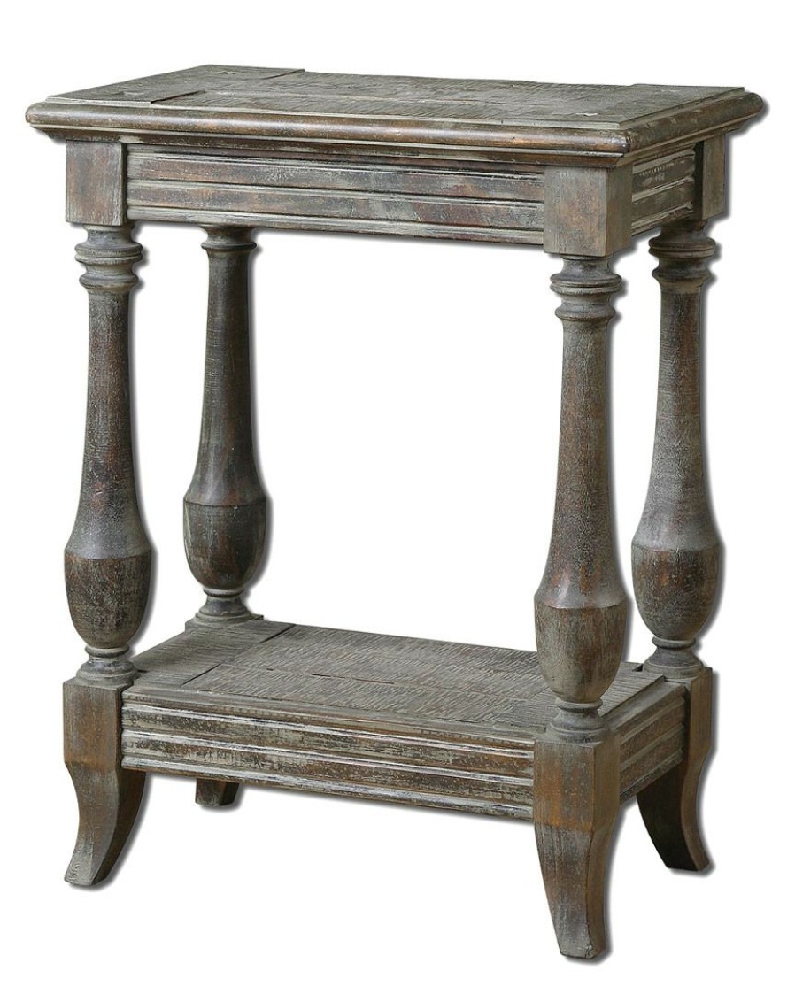 End & Side Tables * | Uttermost Mardonio Distressed Side Table Home End & Side Tables