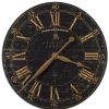 Mirrors & Wall Art * | Uttermost Bond Street 18In Black Wall Clock Home Mirrors & Wall Art