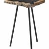 End & Side Tables * | Uttermost Mircea Petrified Wood Accent Table Home End & Side Tables