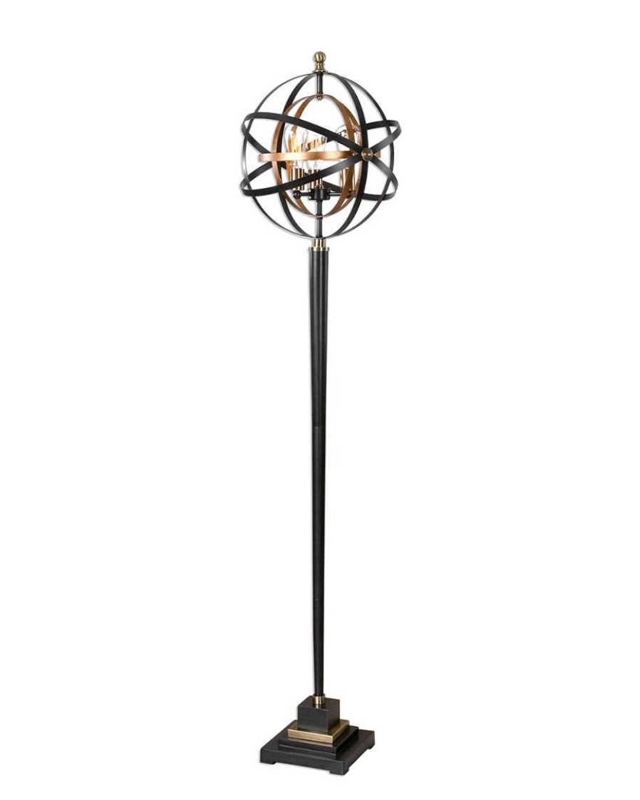 Table & Desk Lamps * | Uttermost Rondure Sphere Floor Lamp Home Table & Desk Lamps