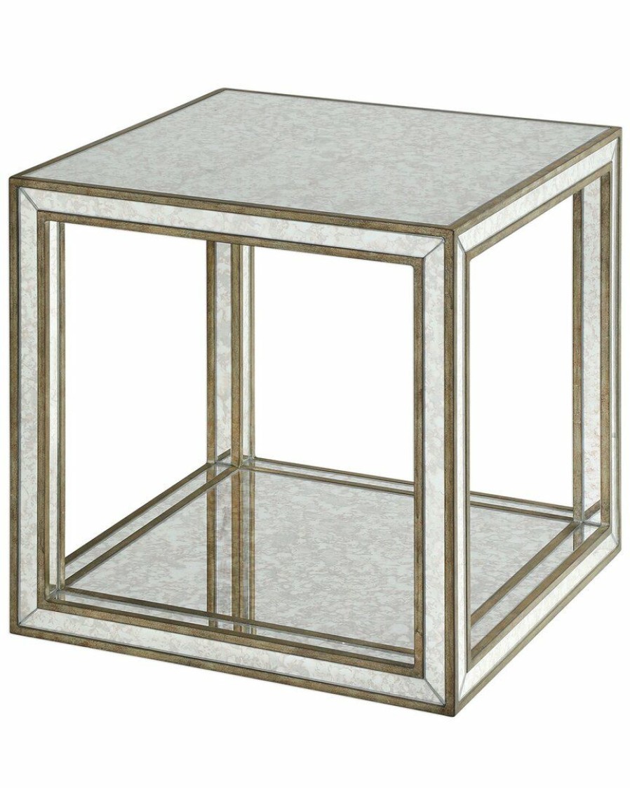 End & Side Tables * | Uttermost Julie Mirrored Accent Table Home End & Side Tables