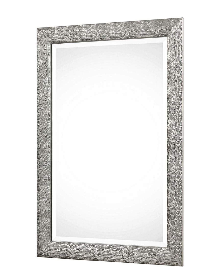 Mirrors & Wall Art * | Uttermost Mossley Metallic Silver Mirror Home Mirrors & Wall Art