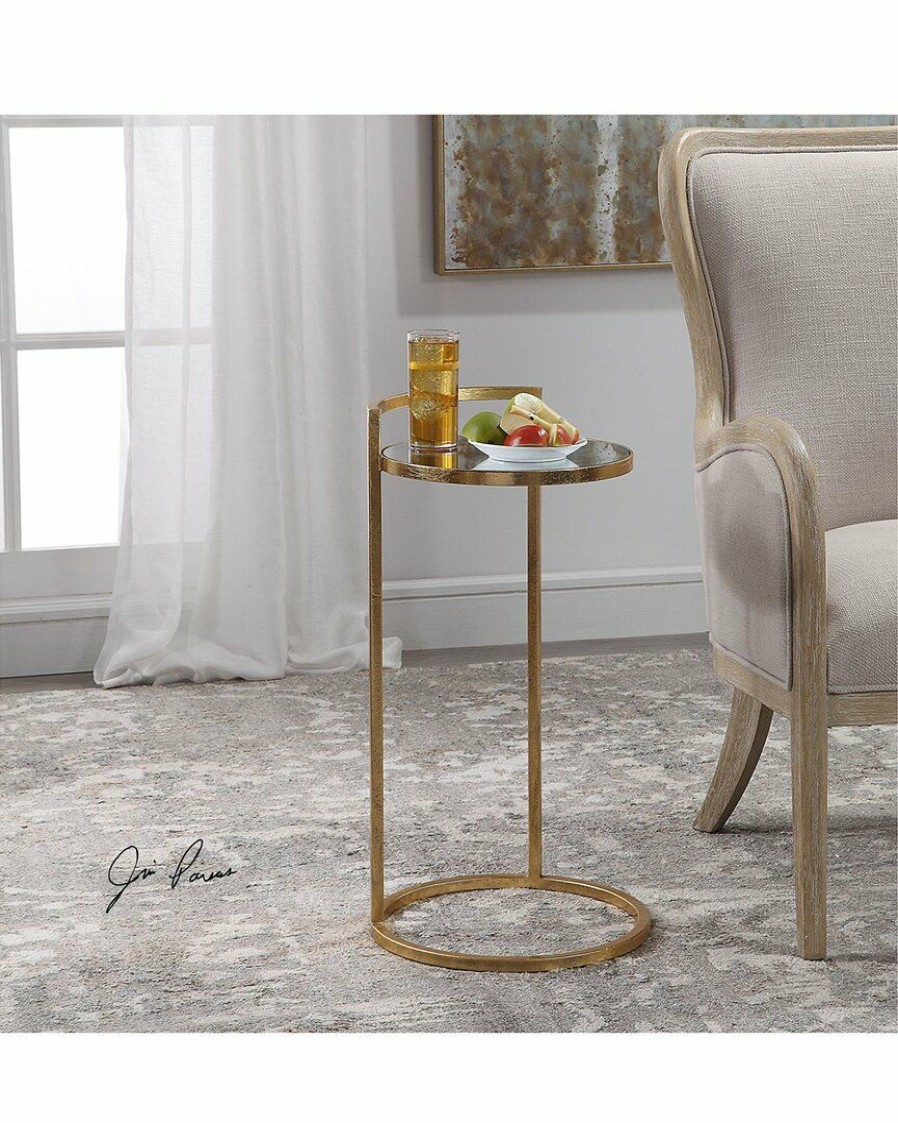 End & Side Tables * | Uttermost Cailin Gold Accent Table Home End & Side Tables