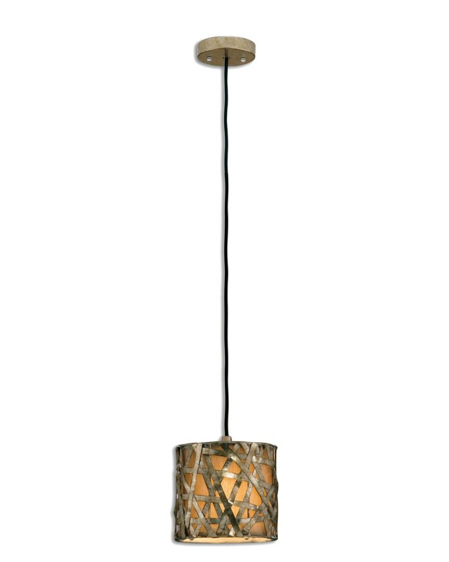 Ceiling Lighting * | Uttermost Alita Champagne Mini Drum Pendant Home Ceiling Lighting