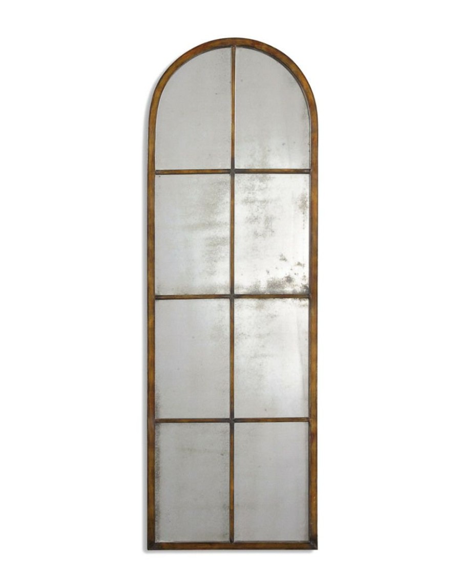 Mirrors & Wall Art * | Uttermost Amiel Arched Brown Mirror Home Mirrors & Wall Art