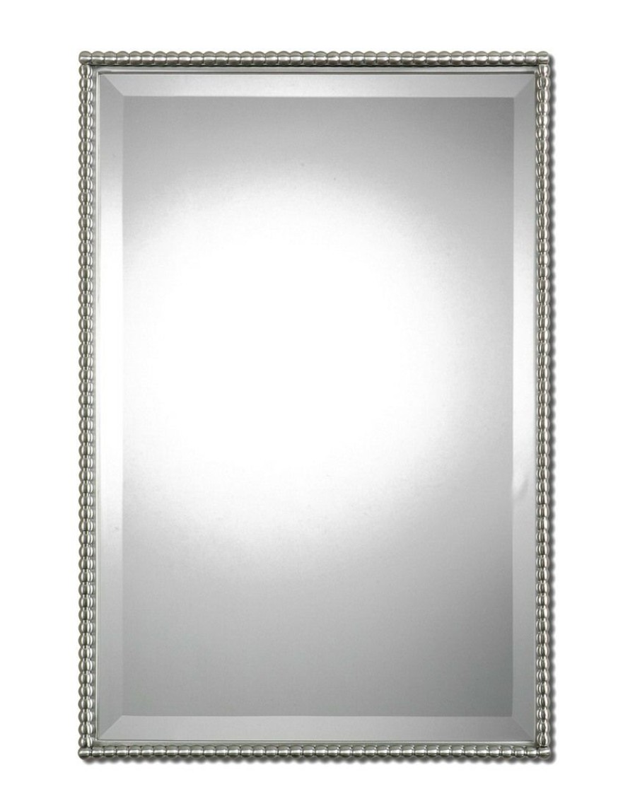 Mirrors & Wall Art * | Uttermost Sherise Brushed Nickel Mirror Home Mirrors & Wall Art