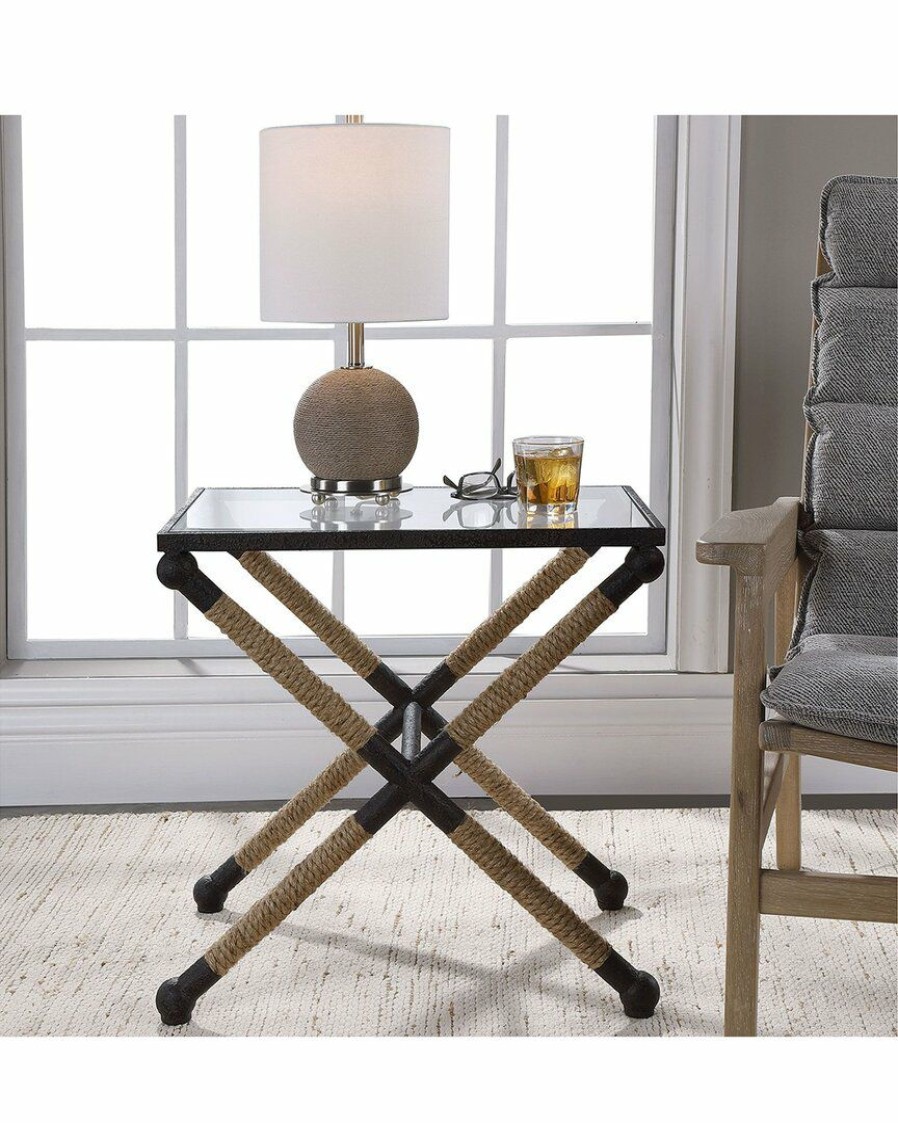 End & Side Tables * | Uttermost Braddock Coastal Accent Table Home End & Side Tables