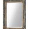 Mirrors & Wall Art * | Uttermost Bozeman Distressed Blue Mirror Home Mirrors & Wall Art