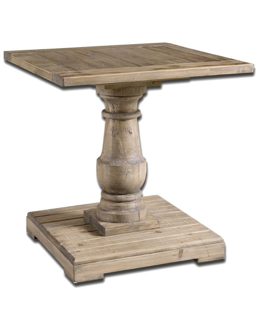 End & Side Tables * | Uttermost Stratford Pedestal End Table Home End & Side Tables