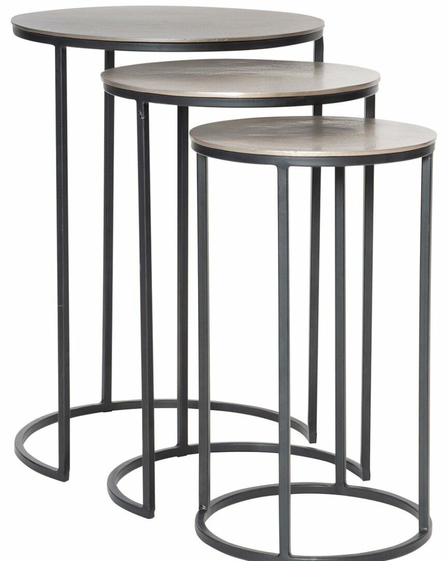 End & Side Tables * | Uttermost Erik Metal Nesting Tables, S/3 Home End & Side Tables