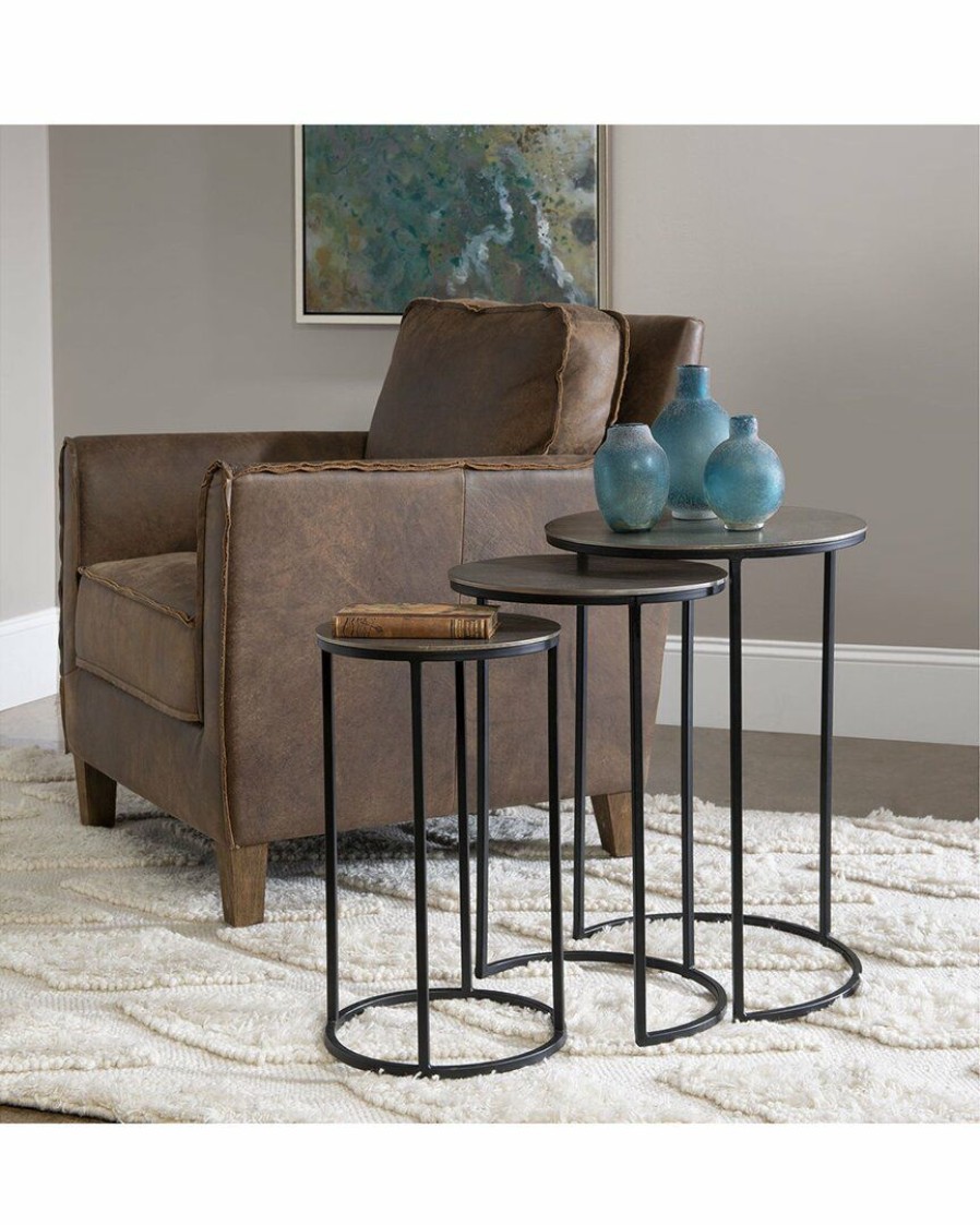 End & Side Tables * | Uttermost Erik Metal Nesting Tables, S/3 Home End & Side Tables