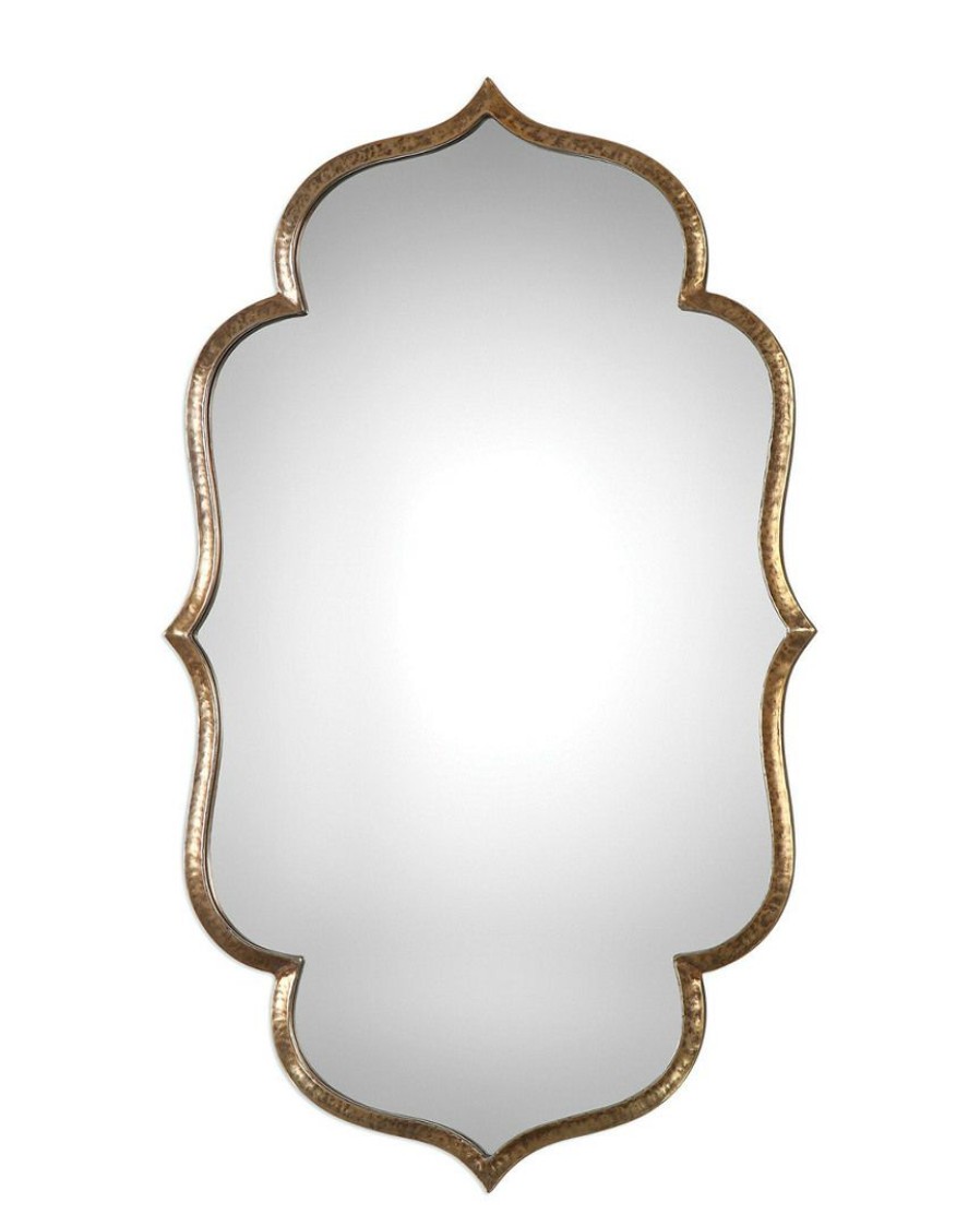 Mirrors & Wall Art * | Uttermost Zina Gold Mirror Home Mirrors & Wall Art