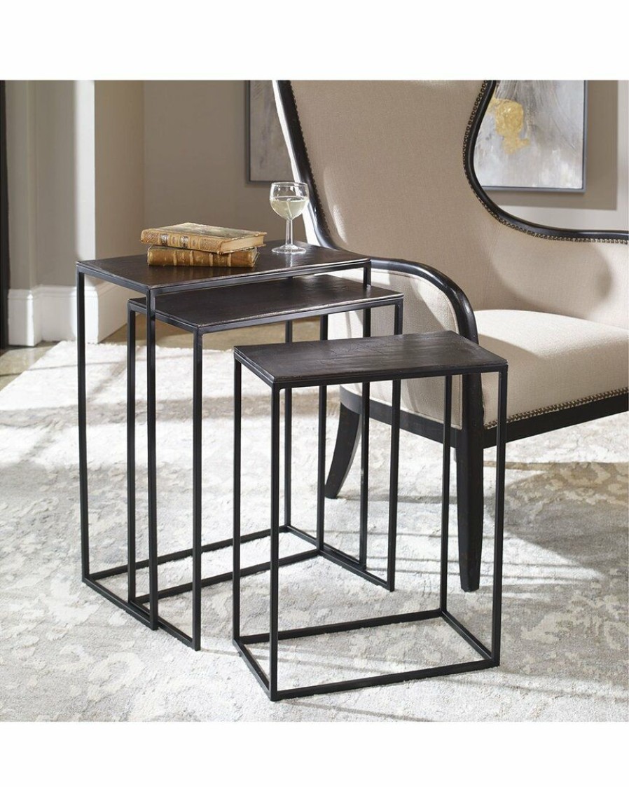 End & Side Tables * | Uttermost Coreene Iron Nesting Tables Home End & Side Tables