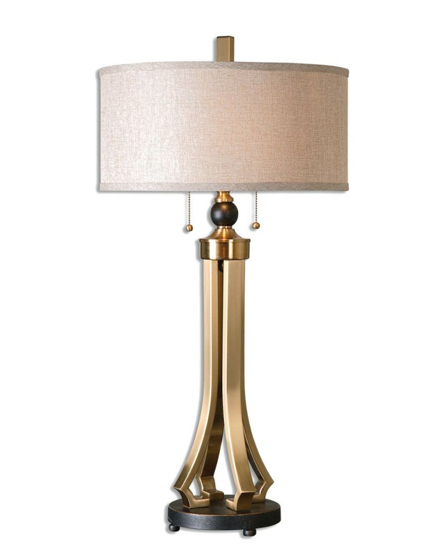 Table & Desk Lamps * | Uttermost Selvino Brushed Brass Table Lamp Home Table & Desk Lamps