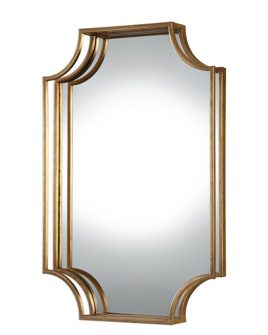 Mirrors & Wall Art * | Uttermost Lindee Gold Wall Mirror Home Mirrors & Wall Art