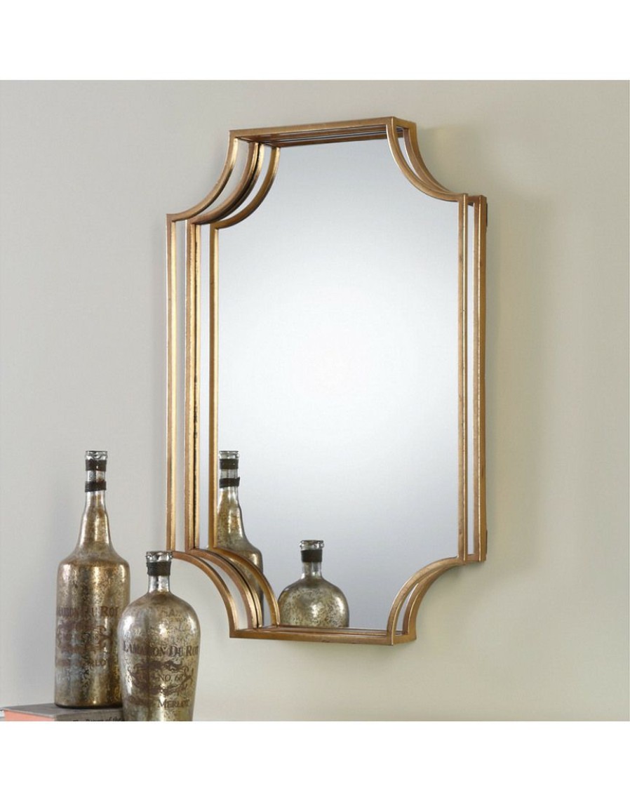 Mirrors & Wall Art * | Uttermost Lindee Gold Wall Mirror Home Mirrors & Wall Art