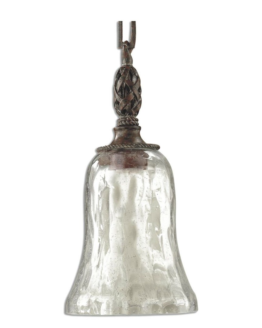 Ceiling Lighting * | Uttermost Galeana Seeded Glass Mini Pendant Home Ceiling Lighting