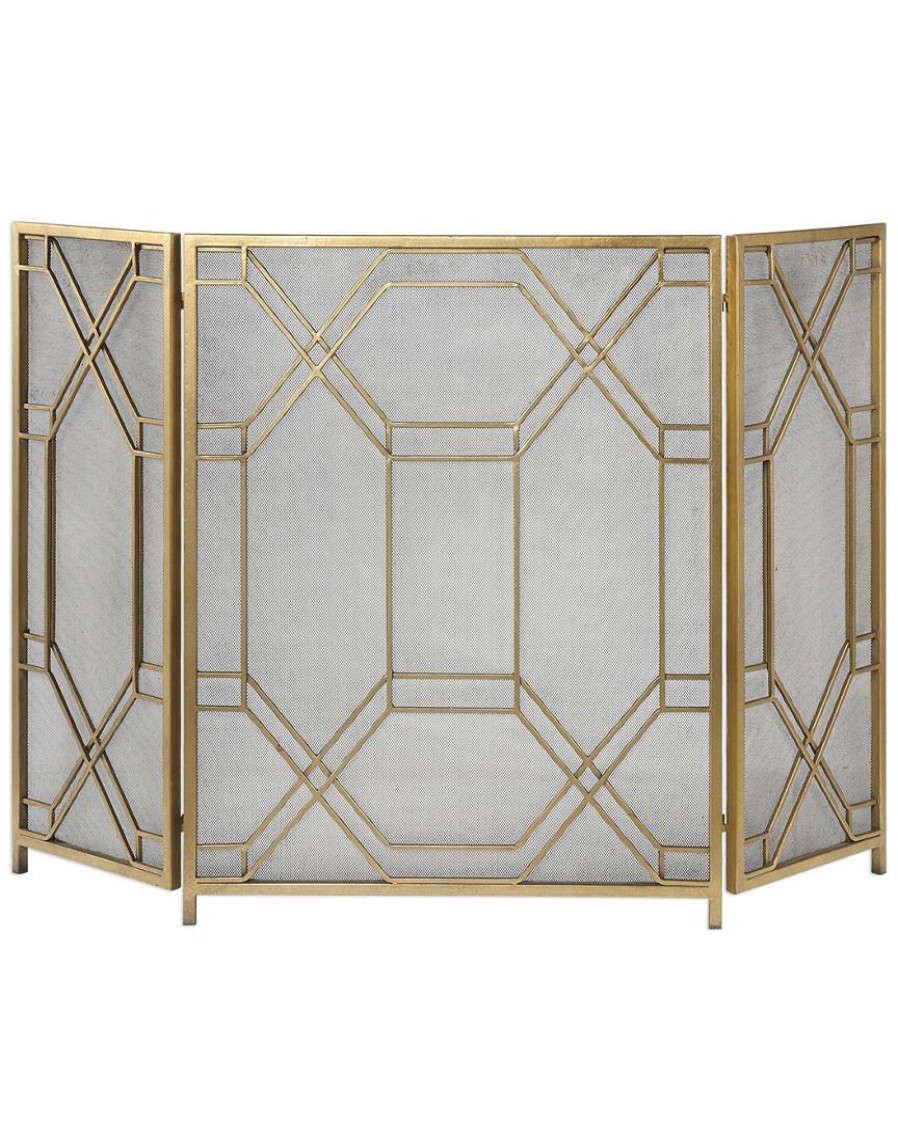 Decorative Items & Frames * | Uttermost Rosen Gold Fireplace Screen Home Decorative Items & Frames